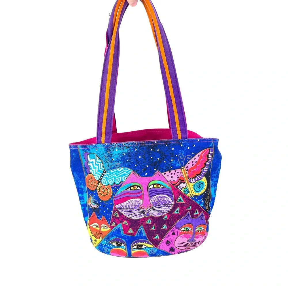 Vintage Laurel Burch Shoulder Bag Purse‎ Cat